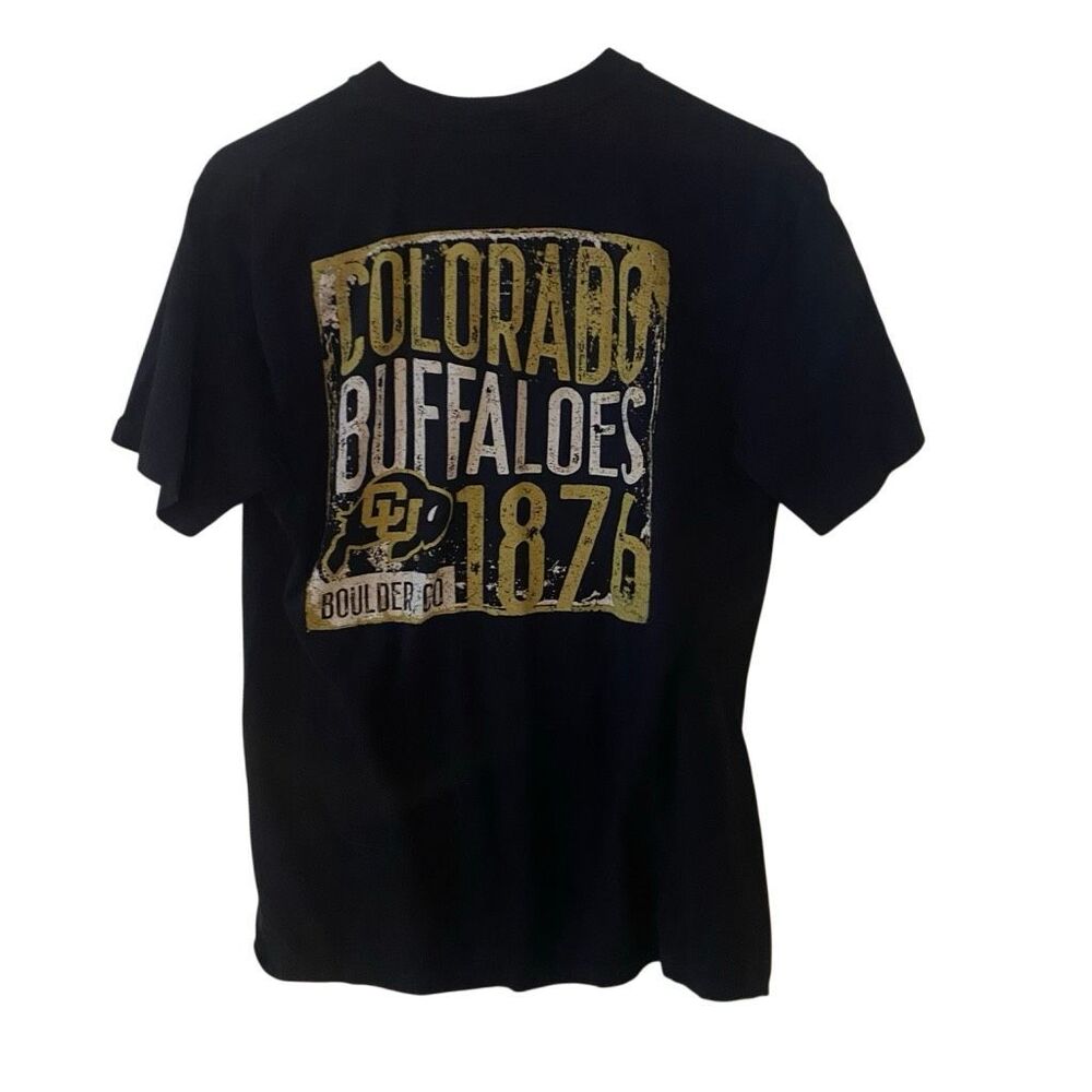 Comfort colors Colorado Buffaloes tshirt navy gold medium